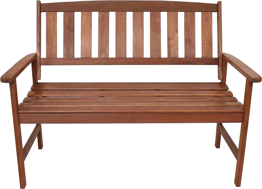 Meranti Wood 2-Seat Outdoor Garden Bench W448
