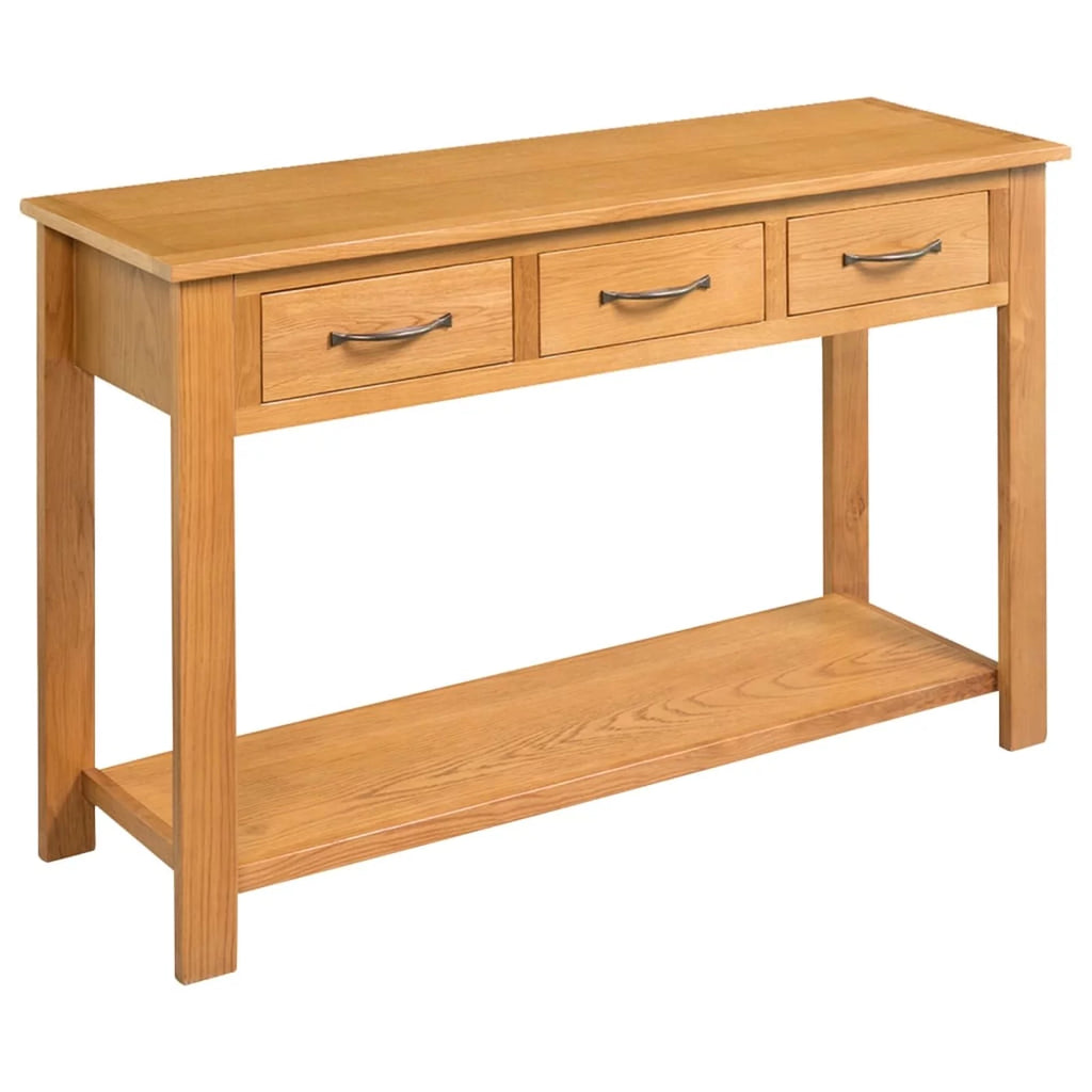 Solid Oak Wood Console Table D99791