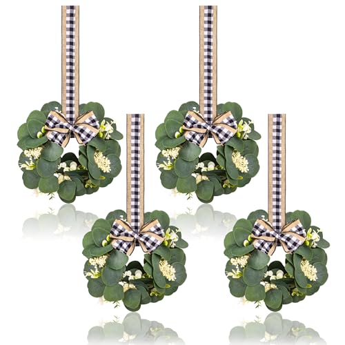 10 Inch Mini Christmas Wreaths 4Pcs X2866