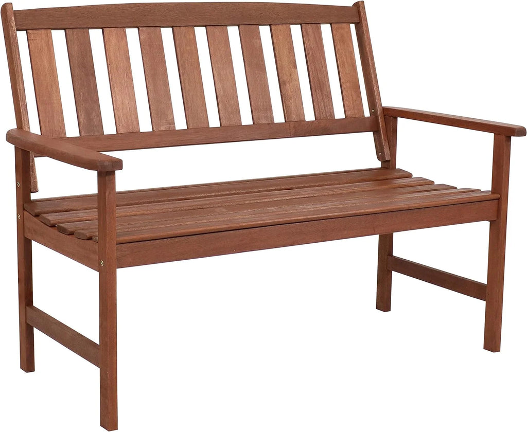 Meranti Wood 2-Seat Outdoor Garden Bench W448