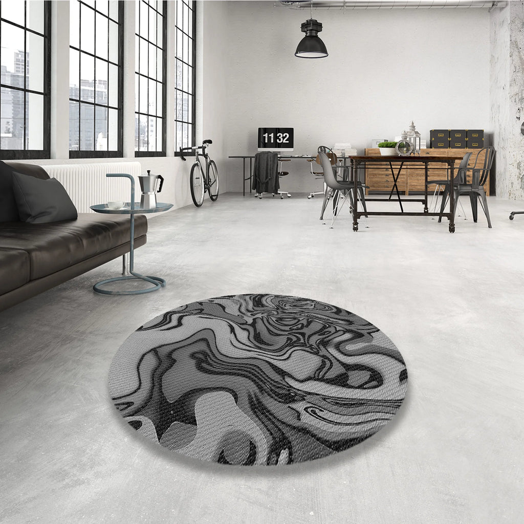 Dark Gray Black Area Rugs, 2' x 3' O44749