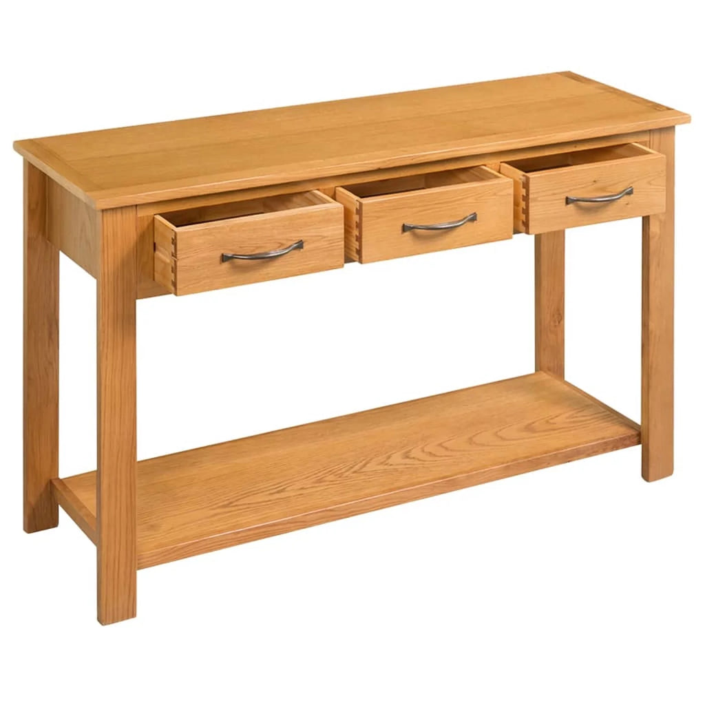 Solid Oak Wood Console Table D99791