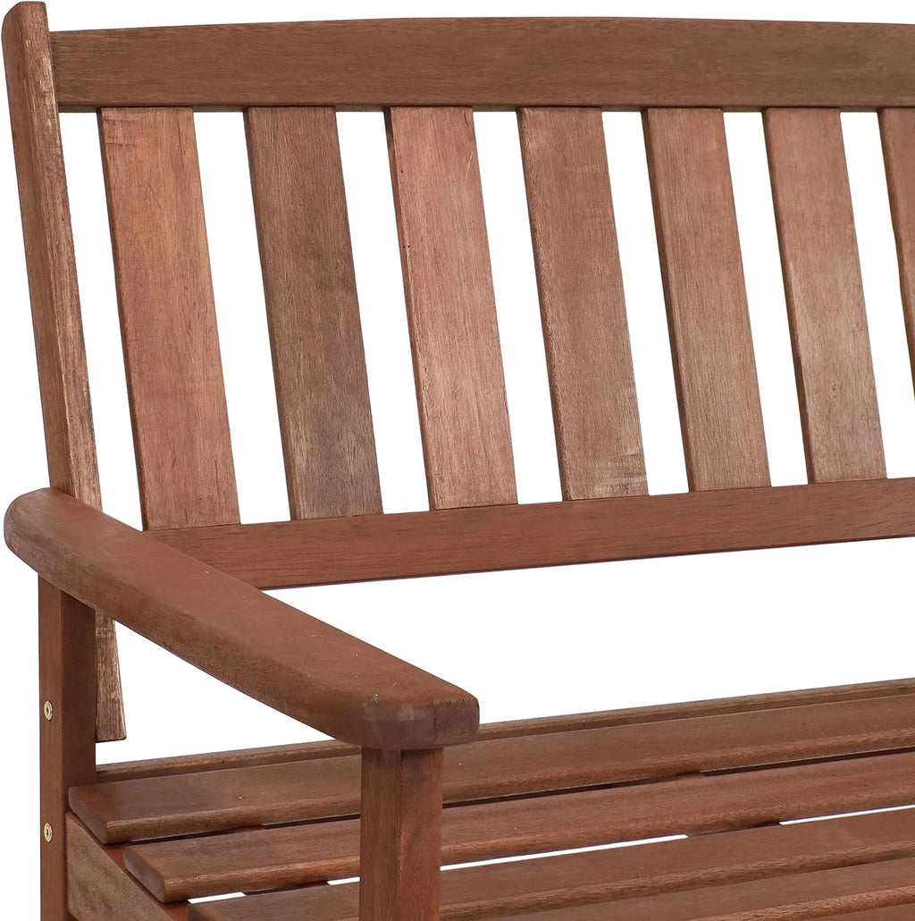 Meranti Wood 2-Seat Outdoor Garden Bench W448