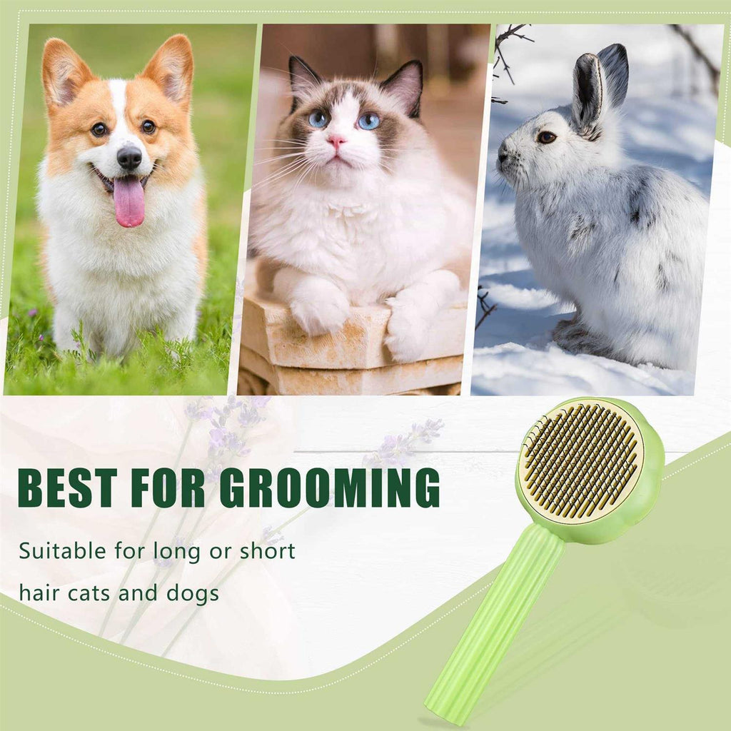 Self Cleaning Pet Slicker Brush with Release Button X351110
